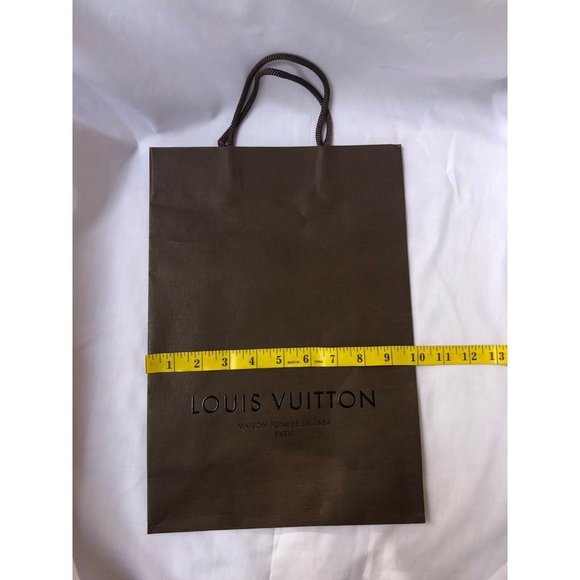 Louis Vuittons Paper Shopping Bag Brown 14" x 9.6" x 4.3" - Picture 9 of 10
